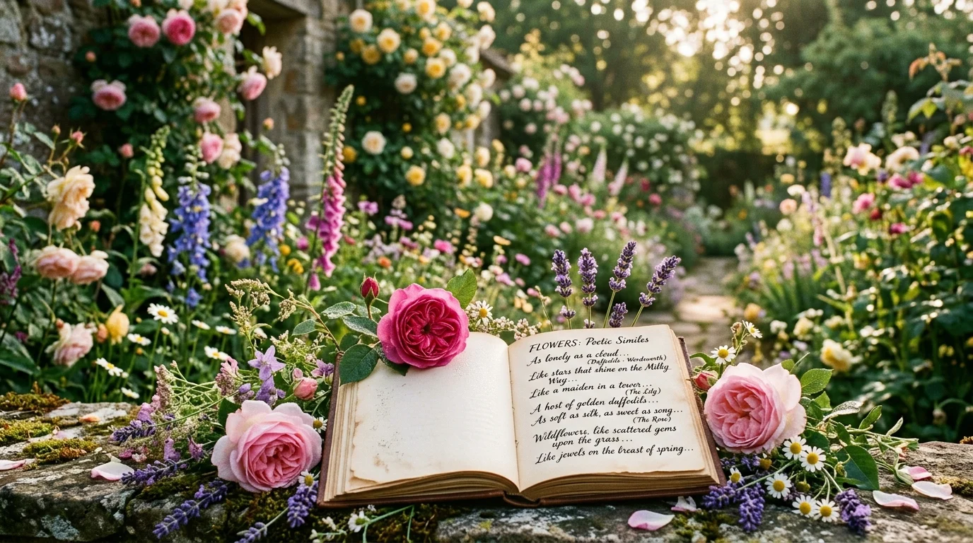 beautiful similes for flowers in poems