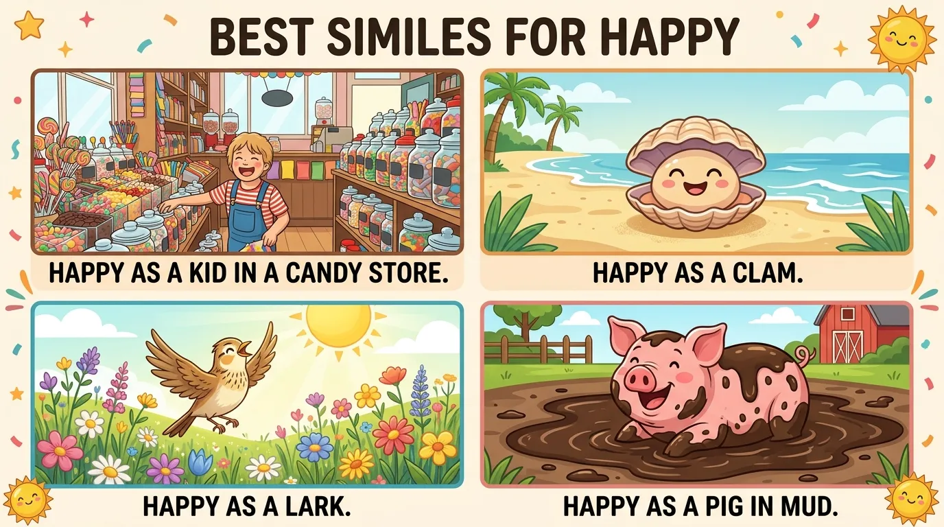 Best Similes for Happy