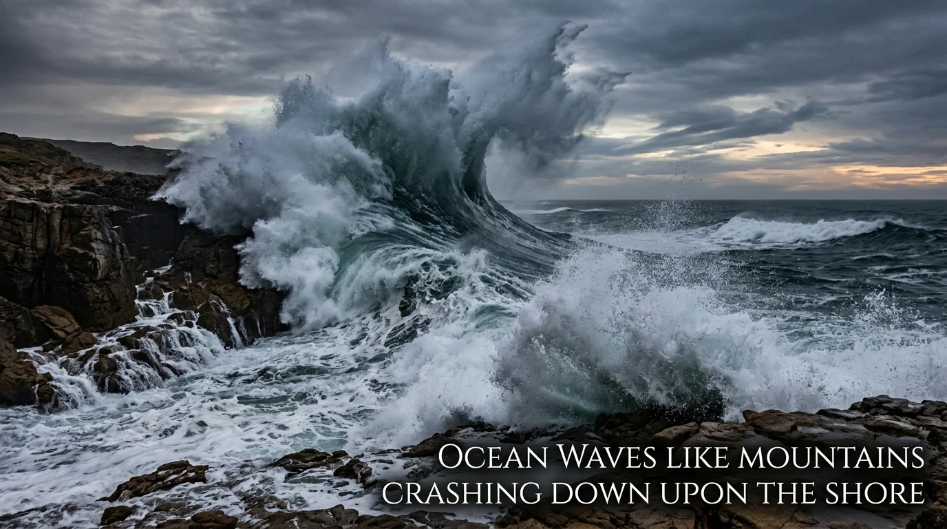 best similes for ocean waves