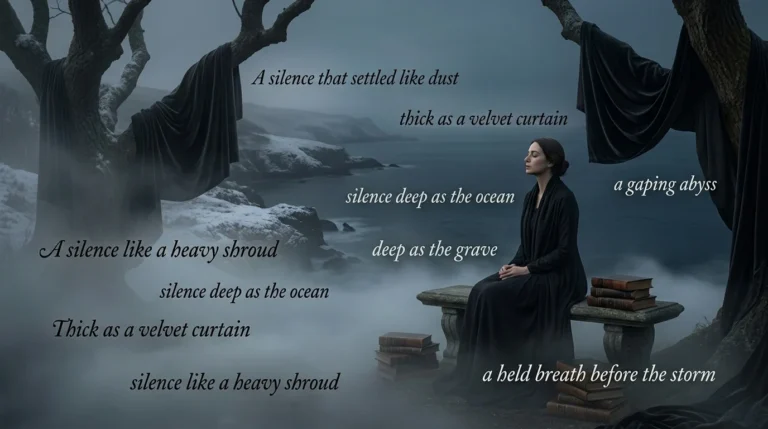 best similes for silence in literature