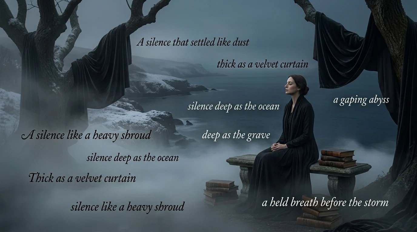 best similes for silence in literature
