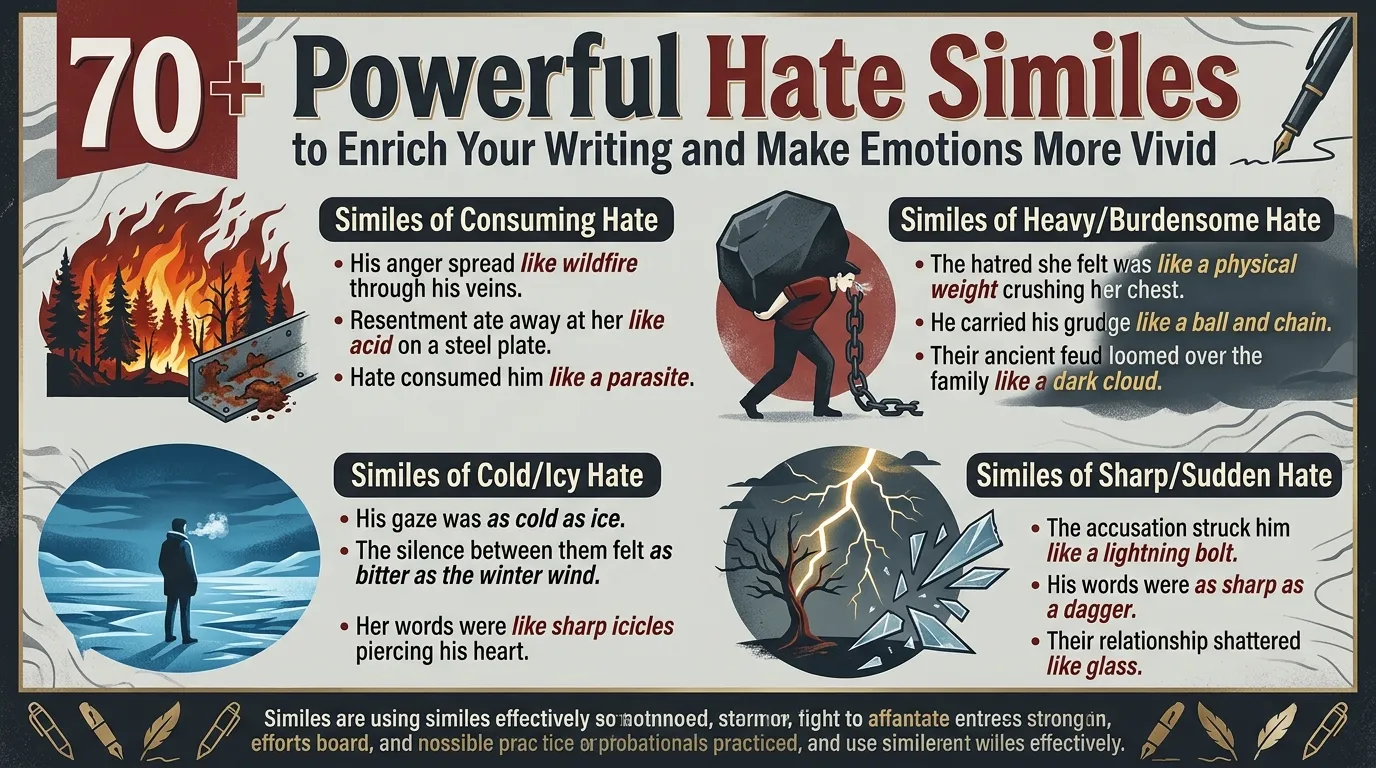 Powerful Hate Similes