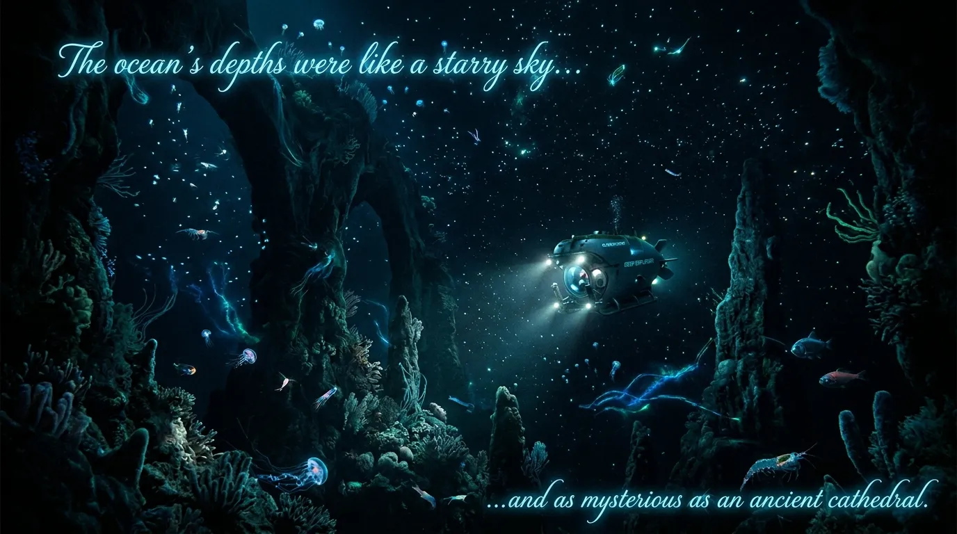 beautiful similes for deep ocean