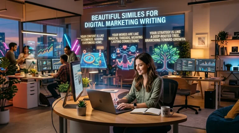 beautiful similes for digital marketing writing