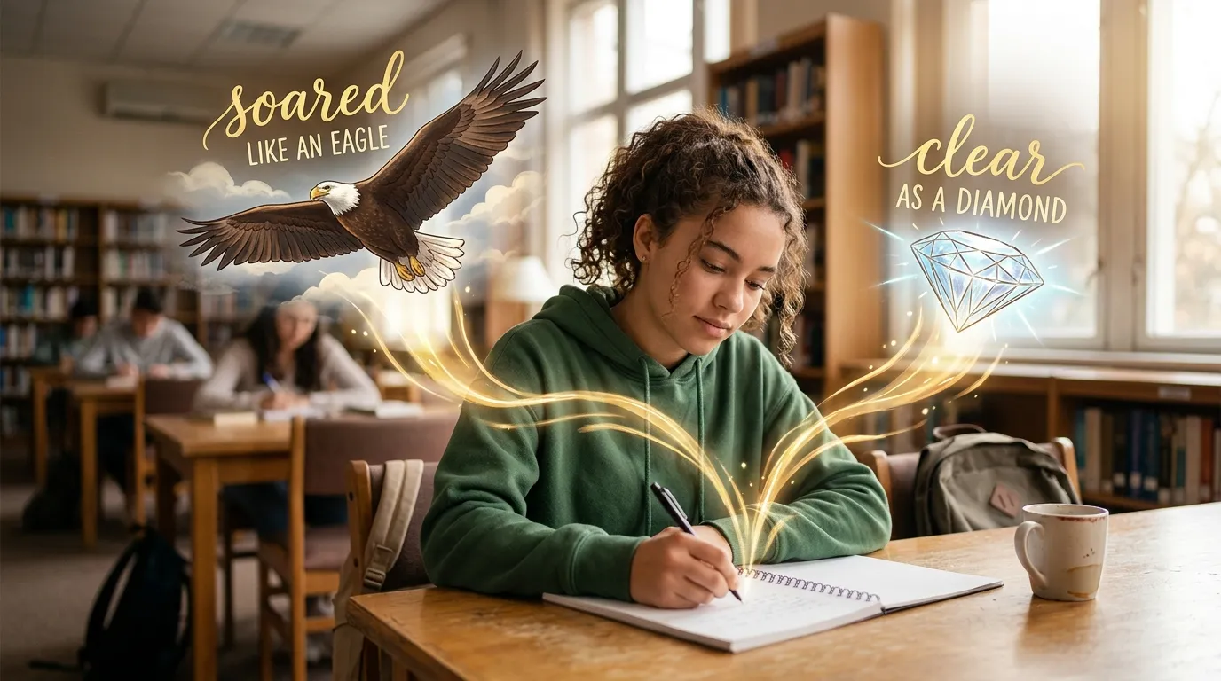 beautiful similes for school essays