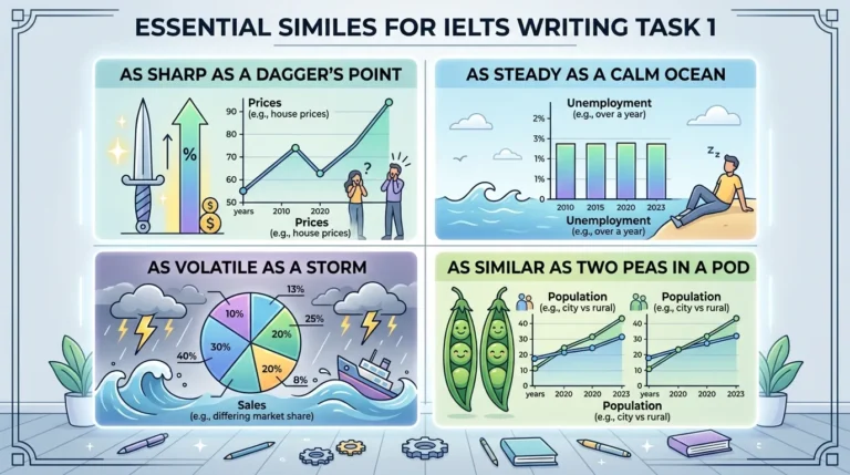 best similes for IELTS writing task