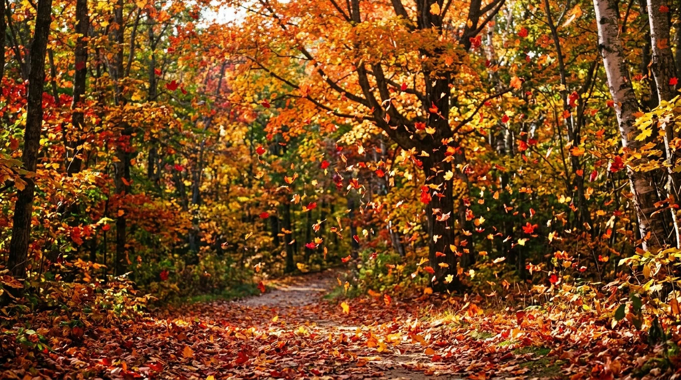 best similes for autumn leaves
