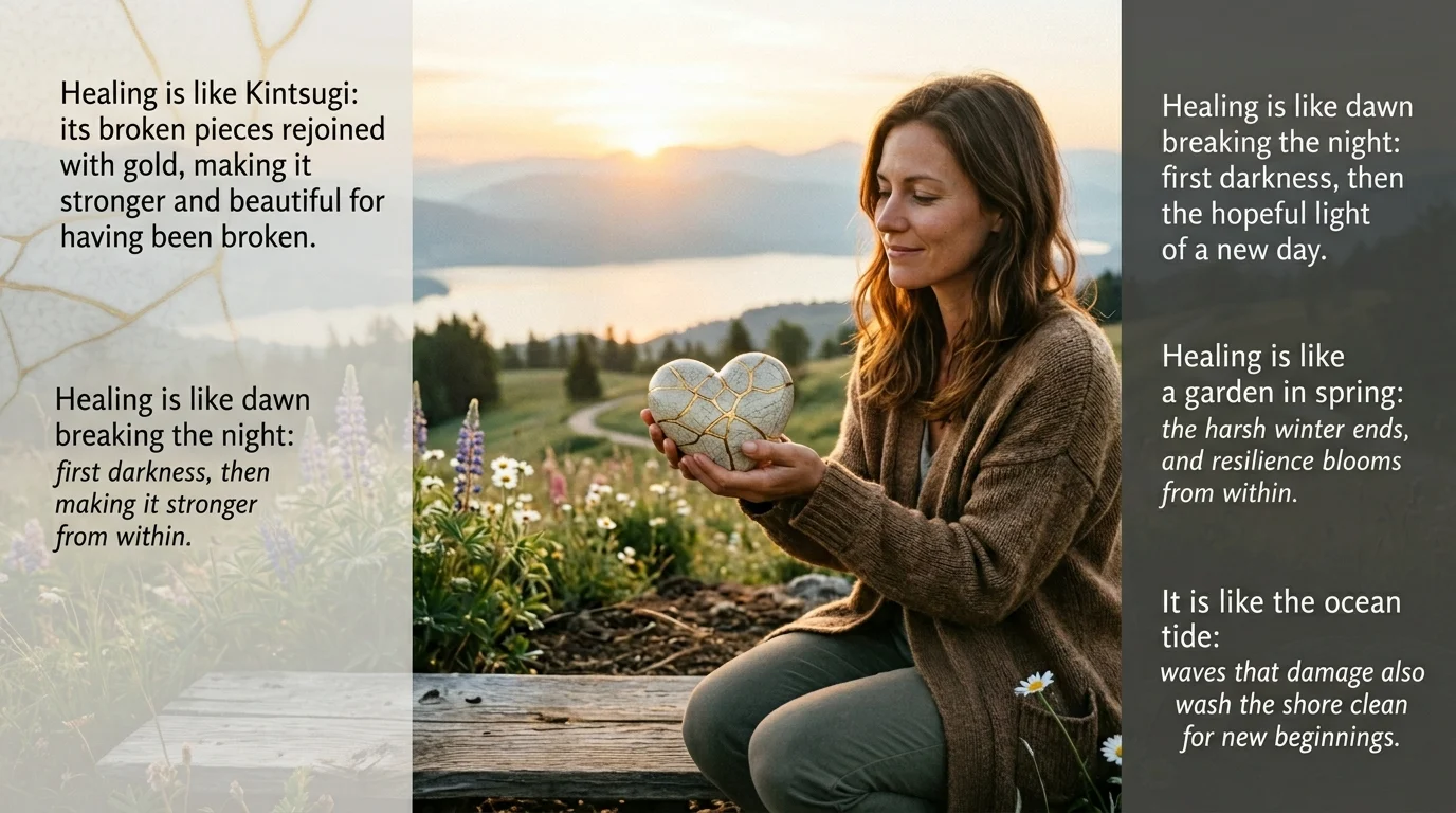 best similes for heartbreak healing
