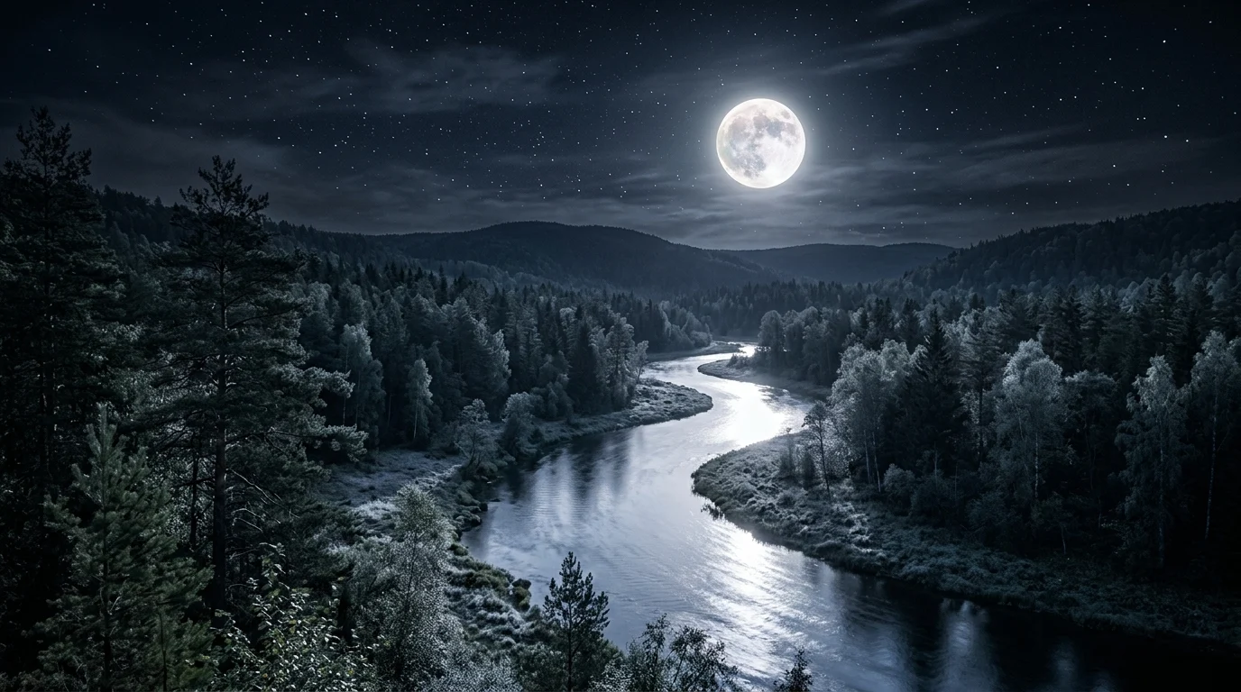 best similes for moonlight description