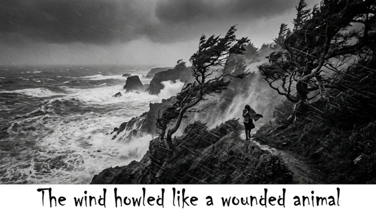 best similes for stormy weather