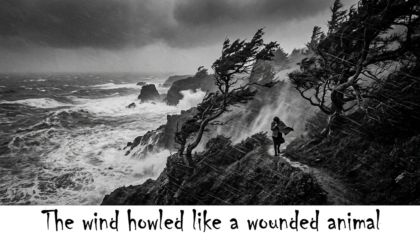 best similes for stormy weather