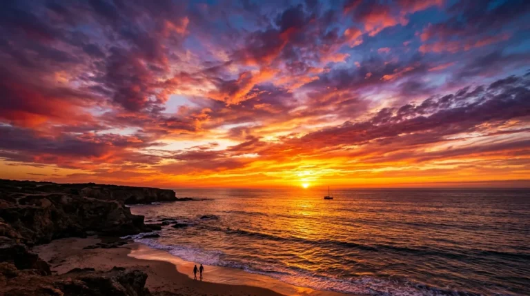 best similes for sunset beauty