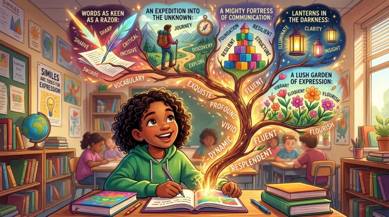 powerful similes for vocabulary building