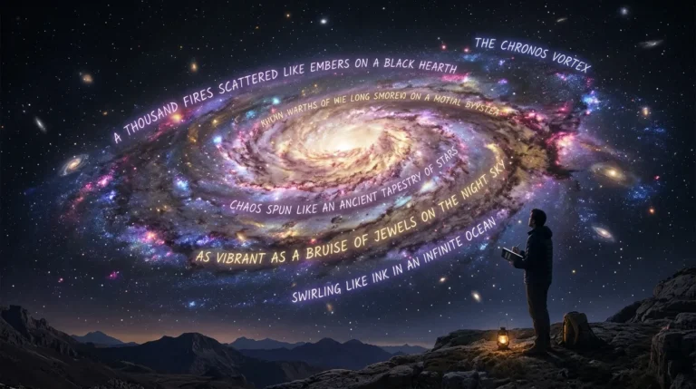 powerful similes for cosmic imagery writing
