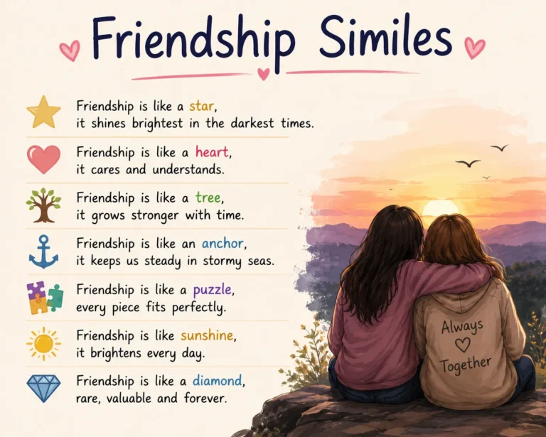 similes for friendship