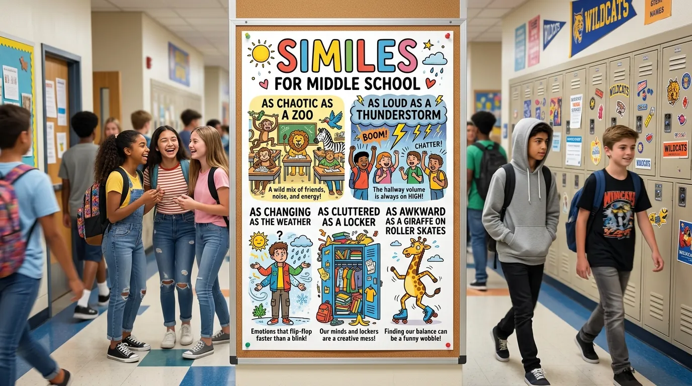 similes for middle school