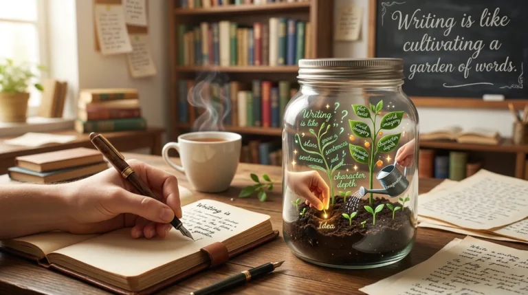 similes for writing