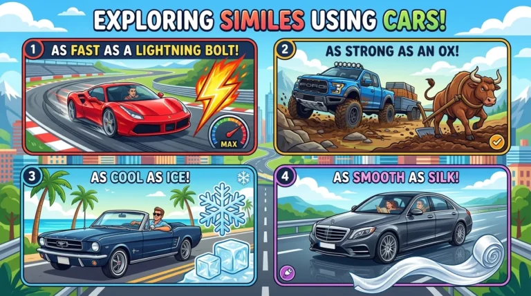similes using cars