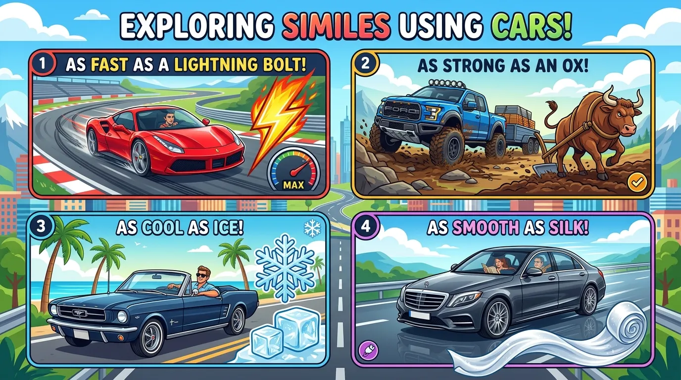 similes using cars