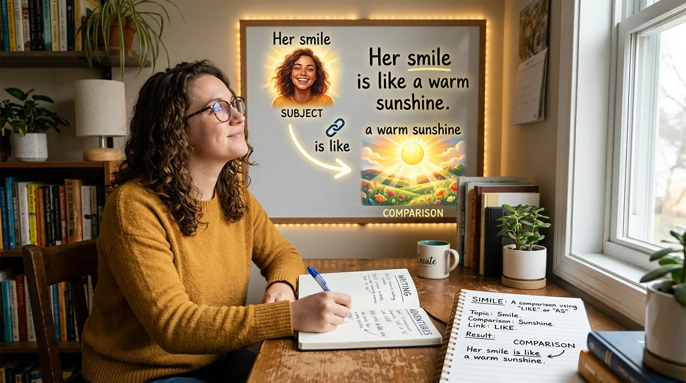 how to write similes