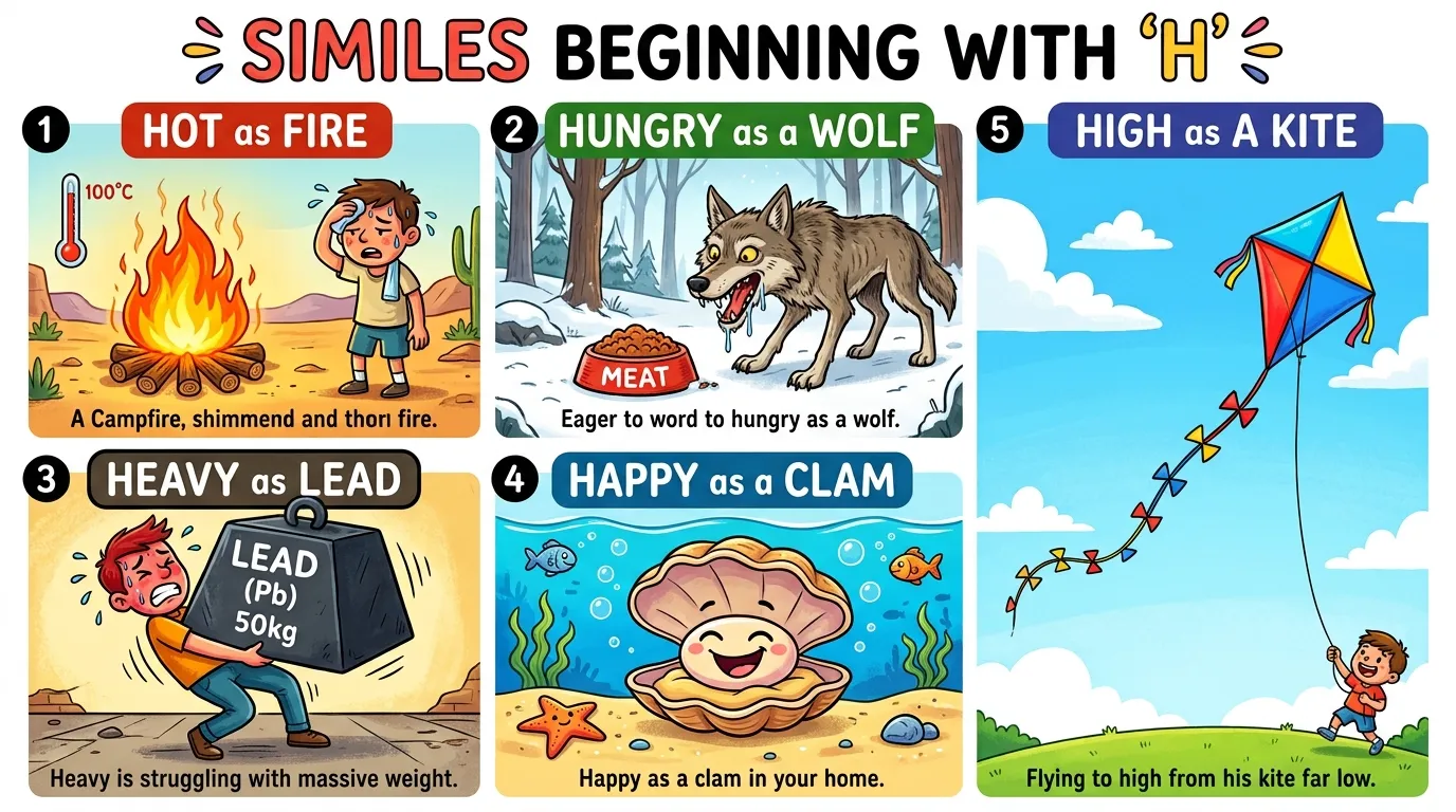 similes beginning with H