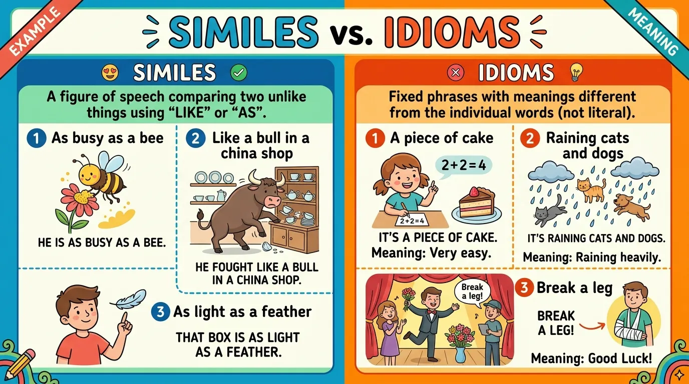 similes vs idioms
