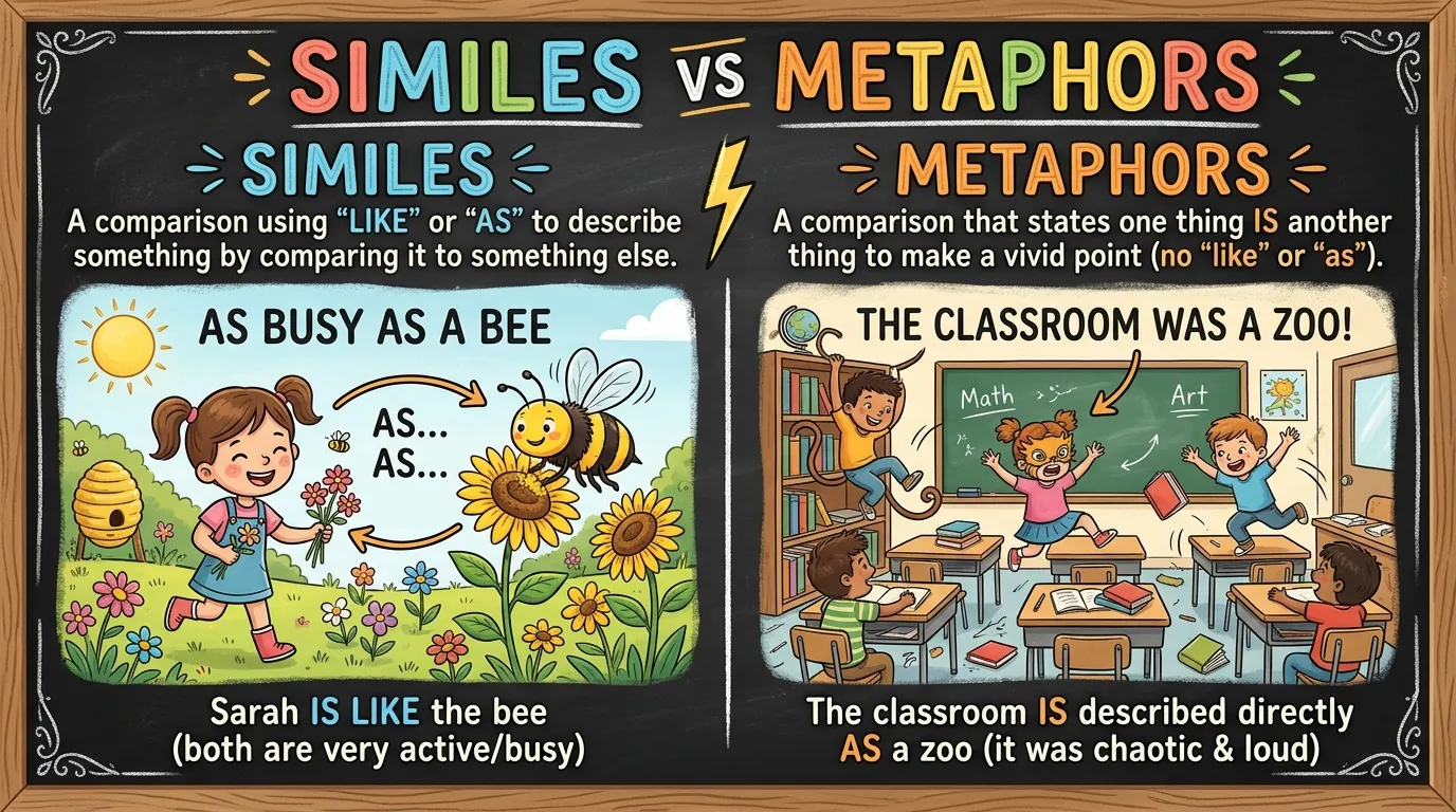 similes vs metaphors